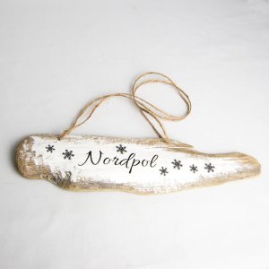 Treibholz-Schildchen „Nordpol“