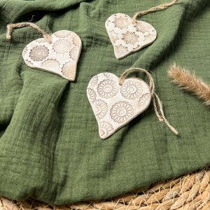 Geschenkanhänger Keramik-Herz