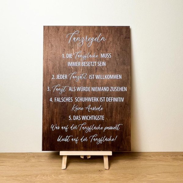 Hochzeitsschild Tanzregeln - Image 2