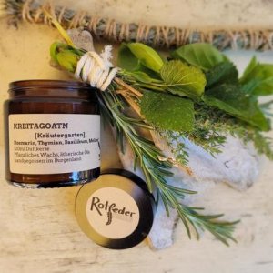 Duftkerze „Kreitagoatn“ im 120ml Glas