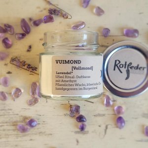 Duftkerze „Vuimond“ im 125ml Glas mit silbernem Deckel