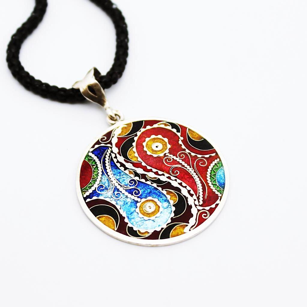 Anhänger "Yin & Yan"von Cloisonne Enamel