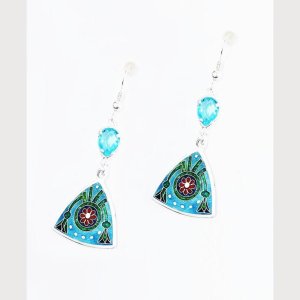Ohrringe von Cloisonne Enamel, Handarbeit, Unikat