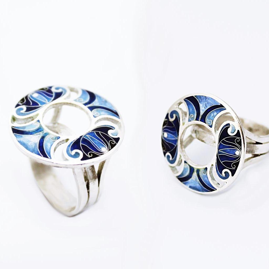 Ring von Cloisonne Enamel