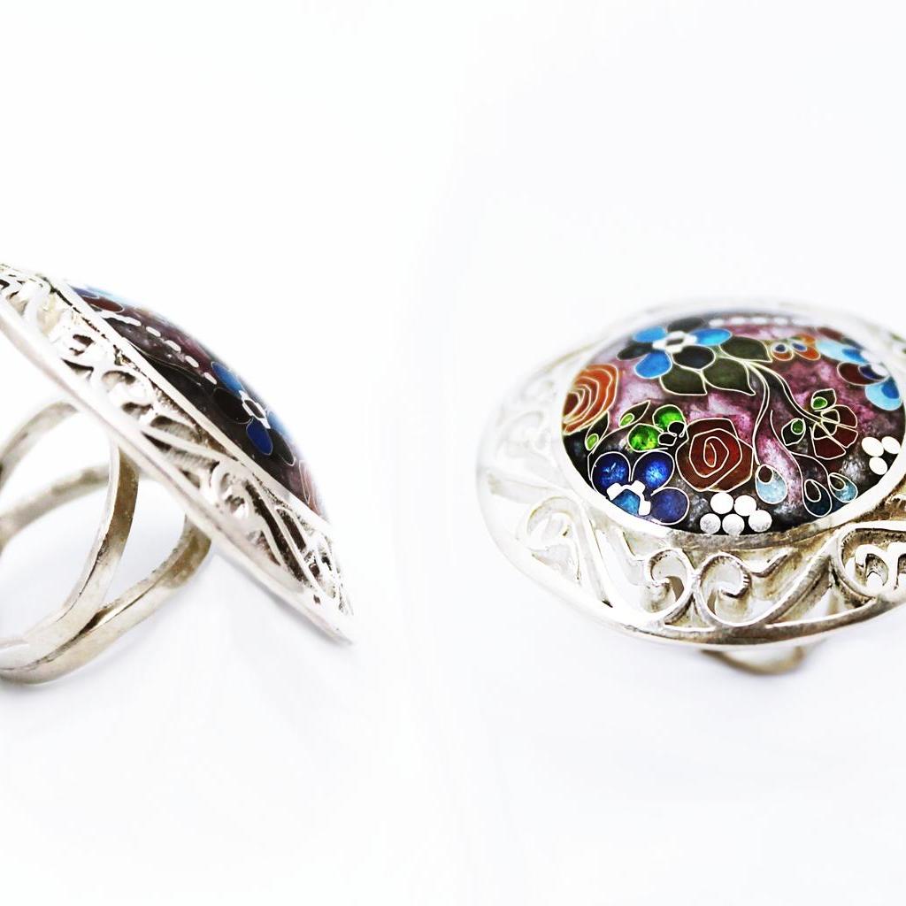 Ring "Blumen" von Cloisonne Enamel