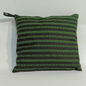 Zirbenkissen – Mini – Schwarz/grün