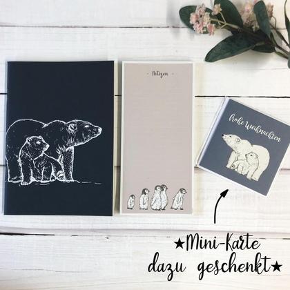 Geschenk-Set: Notizheft + Notizblock + Mini-Karte