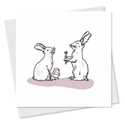 MINI-GRUSSKARTE *Hasenfreunde*