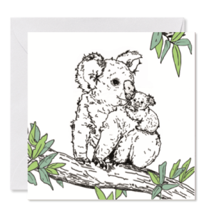 GRUSSKARTE *Koalaliebe* , 14 x 14 cm