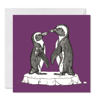 GRUSSKARTE *Liebende Pinguine