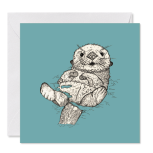GRUSSKARTE *Otterliebe* , 14 x 14 cm