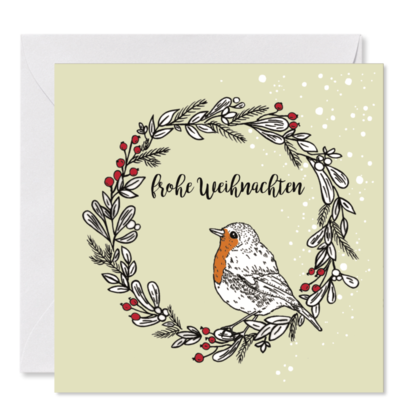 GRUSSKARTE Weihnachten *Robin