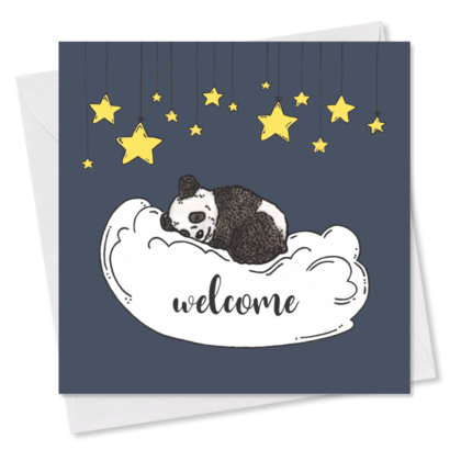 MINI-GRUSSKARTE *Welcome Panda*