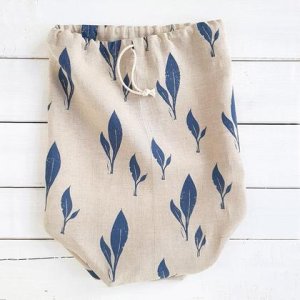 Leinen-Brotbeutel blau