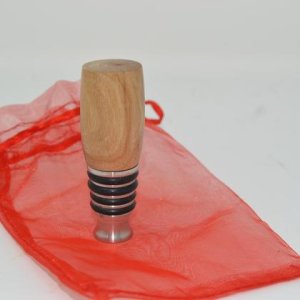 Weinstoppen Weinstöpsel Holz Edelstahl Kirsche Flaschenverschluss