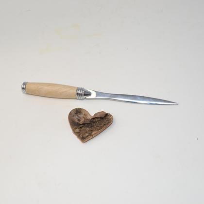Holz Brieföffner Hainbuche Handarbeit Geschenk handmade Öffner Stilett Gravur