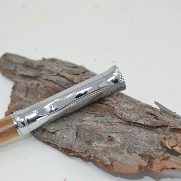 Holz Kugelschreiber Zwetschke Drehkugelschreiber Stift Geschenk Unikat handmade - Image 3