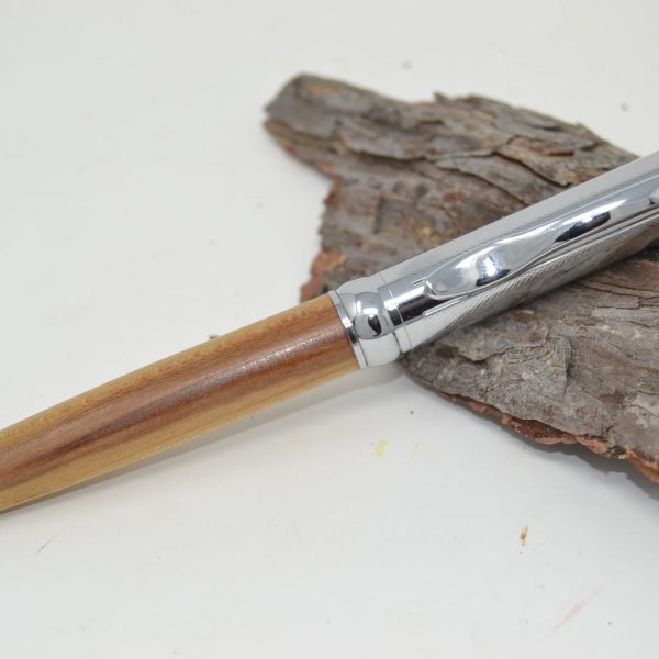 Holz Kugelschreiber Zwetschke Drehkugelschreiber Stift Geschenk Unikat handmade - Image 2