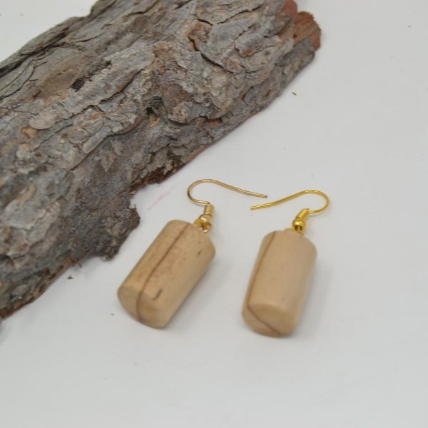 Holz Ohrringe Ohranhänger Ohrschmuck Zeder Trachtenschmuck Holzschmuck - Image 3
