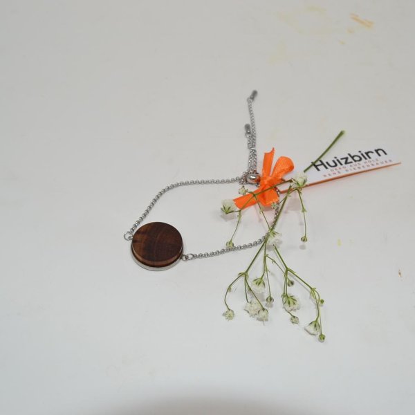Holz Armband Armkette Zwetschke Trachtenschmuck 2 cm Holzschmuck Armschmuck - Image 3