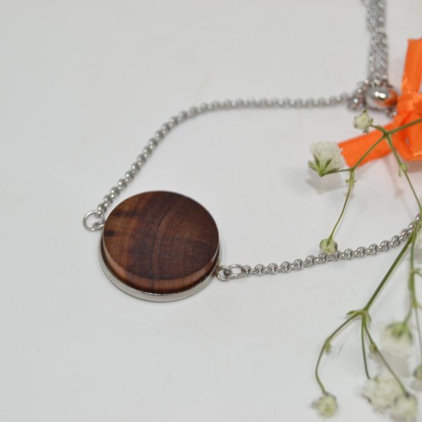 Holz Armband Armkette Zwetschke Trachtenschmuck 2 cm Holzschmuck Armschmuck - Image 2