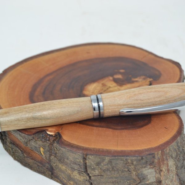 Holz Kugelschreiber Drehkugelschreiber Ahorn Unikat handmade - Image 2