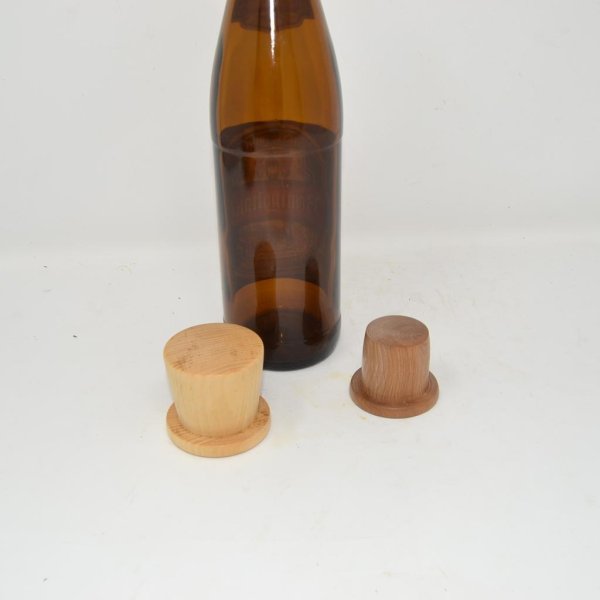 Holz Bierflaschenverschluss Bierhuterl Wespenabwehr handmade Vatertag - Image 3