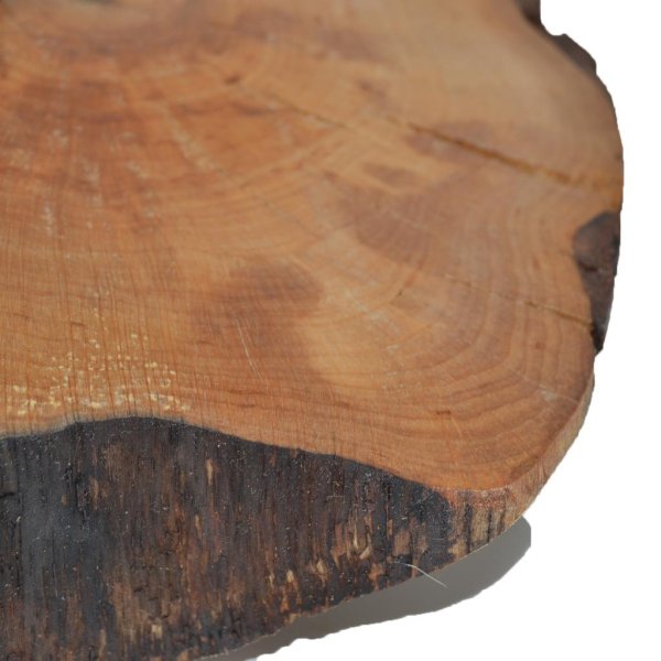 Holz Wanduhr Holzuhr Uhr 25x24 cm Erle Baumscheibenuhr Holzdeko - Image 4