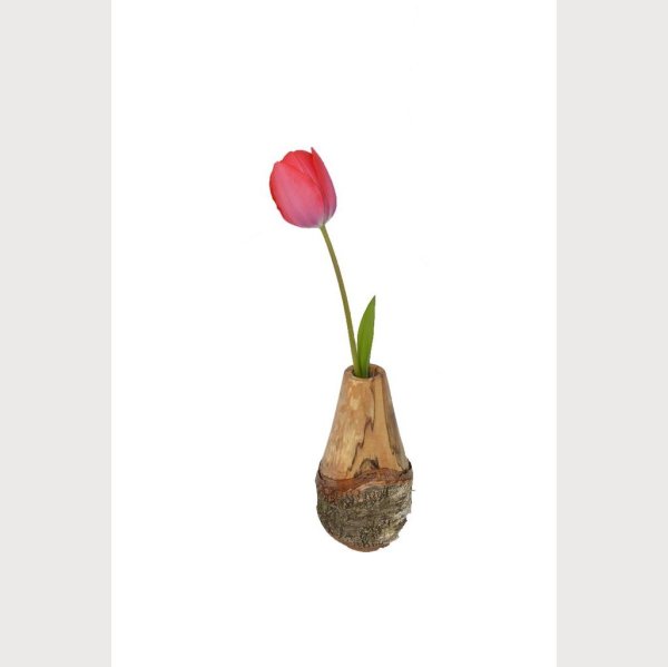 Holzvase Vase 20 cm Birkenholz Blumenvase Vase Holzdekoration Geschenk