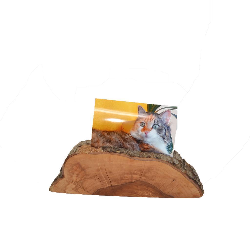 Holz Fotohalter Fotoständer Bilderhalter 28x9  Apfel Holzdeko Unikat Handarbeit
