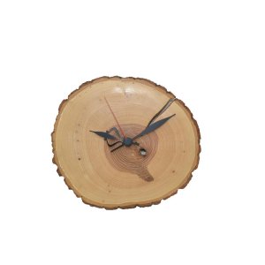 Holz Wanduhr Holzuhr 25×23 cm Esche Unikat handmade geölt