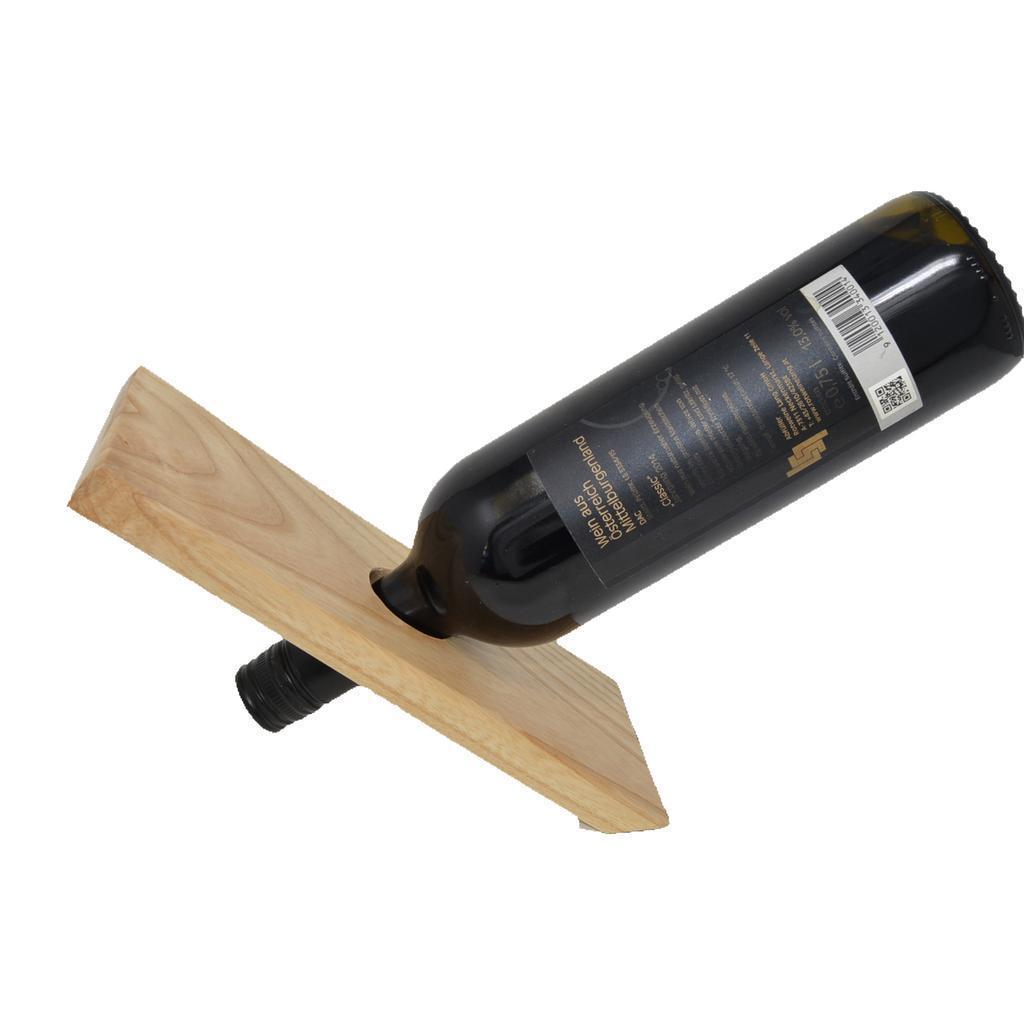 Schwebender Weinflaschenhalter aus Holz Flaschenhalter Esche 24x9