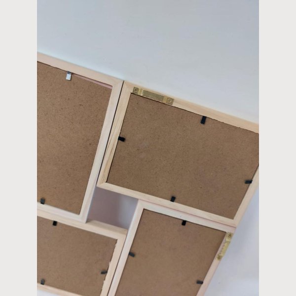 Holz Bilderrahmen Babygeschenk Geburt 28,5x28,5 cm Handarbeit - Image 4