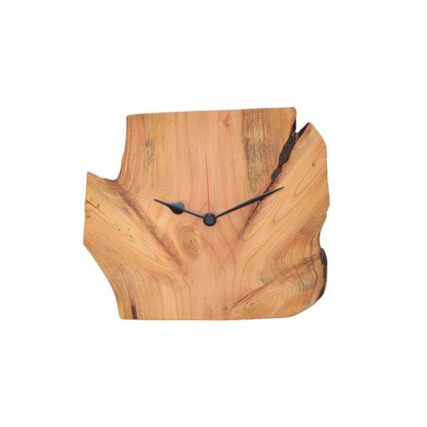 Holz Wanduhr Uhr 31x26 cm Atlaszeder rustikale Holzuhr Holzdekoration Geschenk