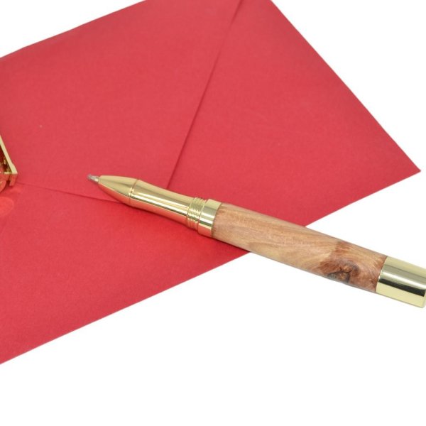 Holz Rollerpen Rollerball Apfel Pen Geschenk handmade - Image 4