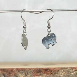 Ohrringe Elefant, Edelstahl