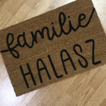 Personalisierte „Familie ...“ Türmatte