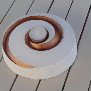 Relieffscheiben mit Teelicht