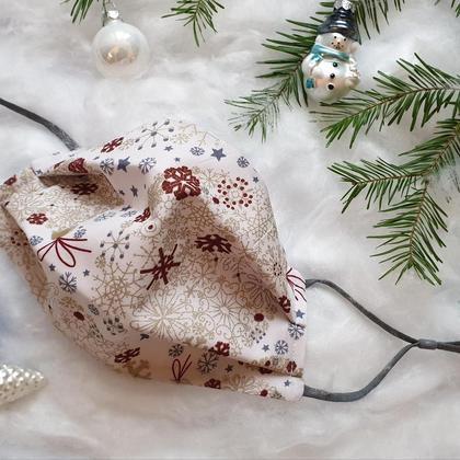 Weihnachtsmaske Goldkugeln mit verstellbarem Gummi