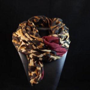 Gesmokter Schal „Camouflage“ (Canadian Smoking)