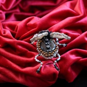 Schmuckkäfer/Brosche „Netzteilchen“