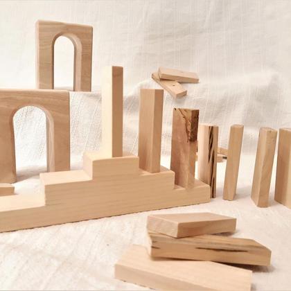 Holzbausteinset