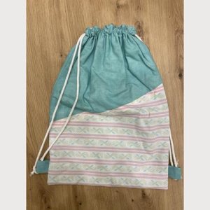 Turnbeutel ‚mint/rosa‘