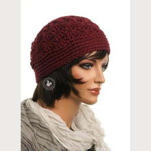 Haube – „Eva“ – weinrot