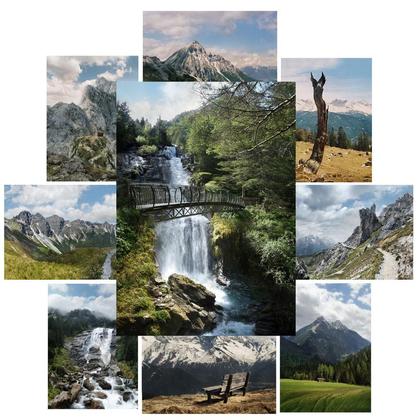 Postkarten -Set 'Berge' 2 (12 x 2 Stück)