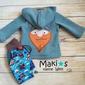2tlg. Set Wikinger, Hose & Sweatjacke Gr. 80