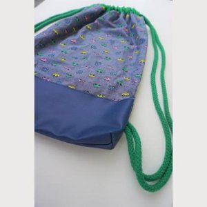 Beuteltasche – blau/Autos