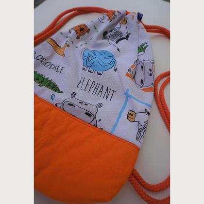 Beuteltasche - orange/Zootiere