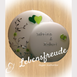 Hochzeitskerze – Doppelscheibe