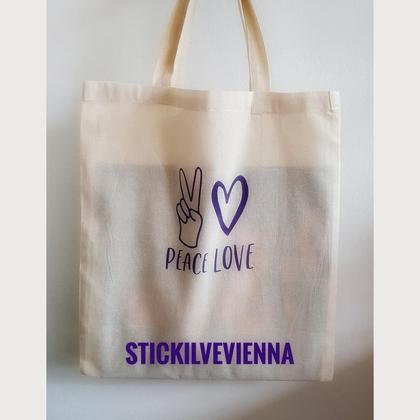 Stofftasche Peace Love